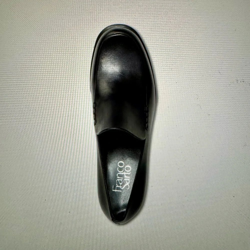 NWT Franco Sarto Black Leather Pumps size 7.5W - Picture 3 of 9